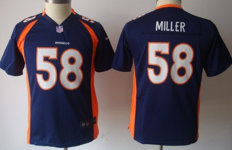 Youth Nike NFL Denver Broncos 58 Von Miller Blue Jersey